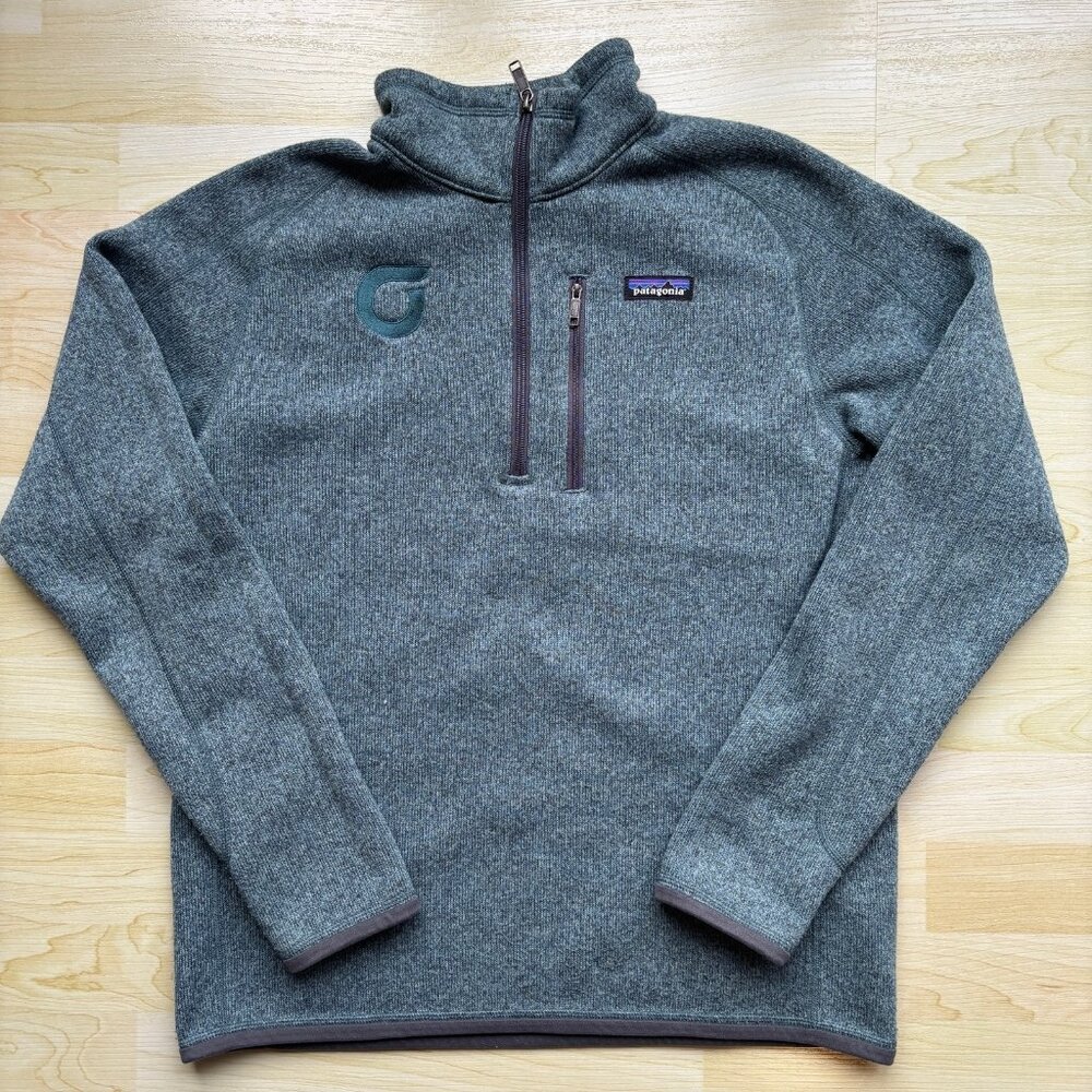 Patagonia Men's Heathered Gray Quarter-Zip Crewneck Sweater